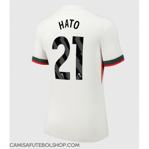 Camisa de time de futebol Chelsea Jorrel Hato #21 Replicas 2º Equipamento Feminina 2025-26 Manga Curta